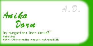 aniko dorn business card